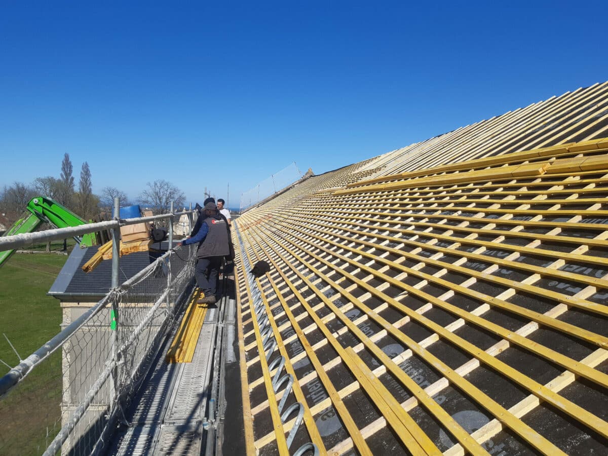 Chantier église Amfreville - Réfection complète de la couverture