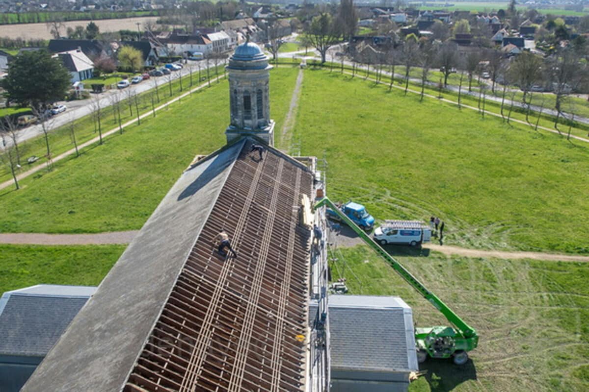 Chantier église Amfreville - Réfection complète de la couverture