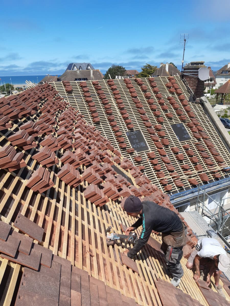 Chantier Merville-Franceville - Réfection complète de couverture